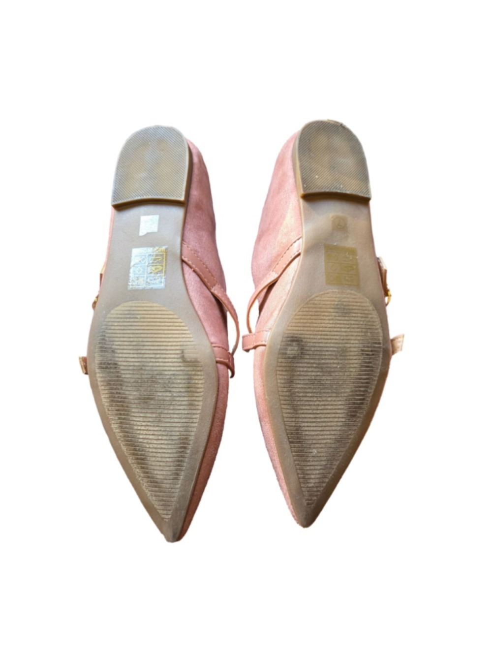 Journee Collection Patricia Crisscross Strap Pointed Toe Flats - Size 7 Blush - Picture 4 of 9